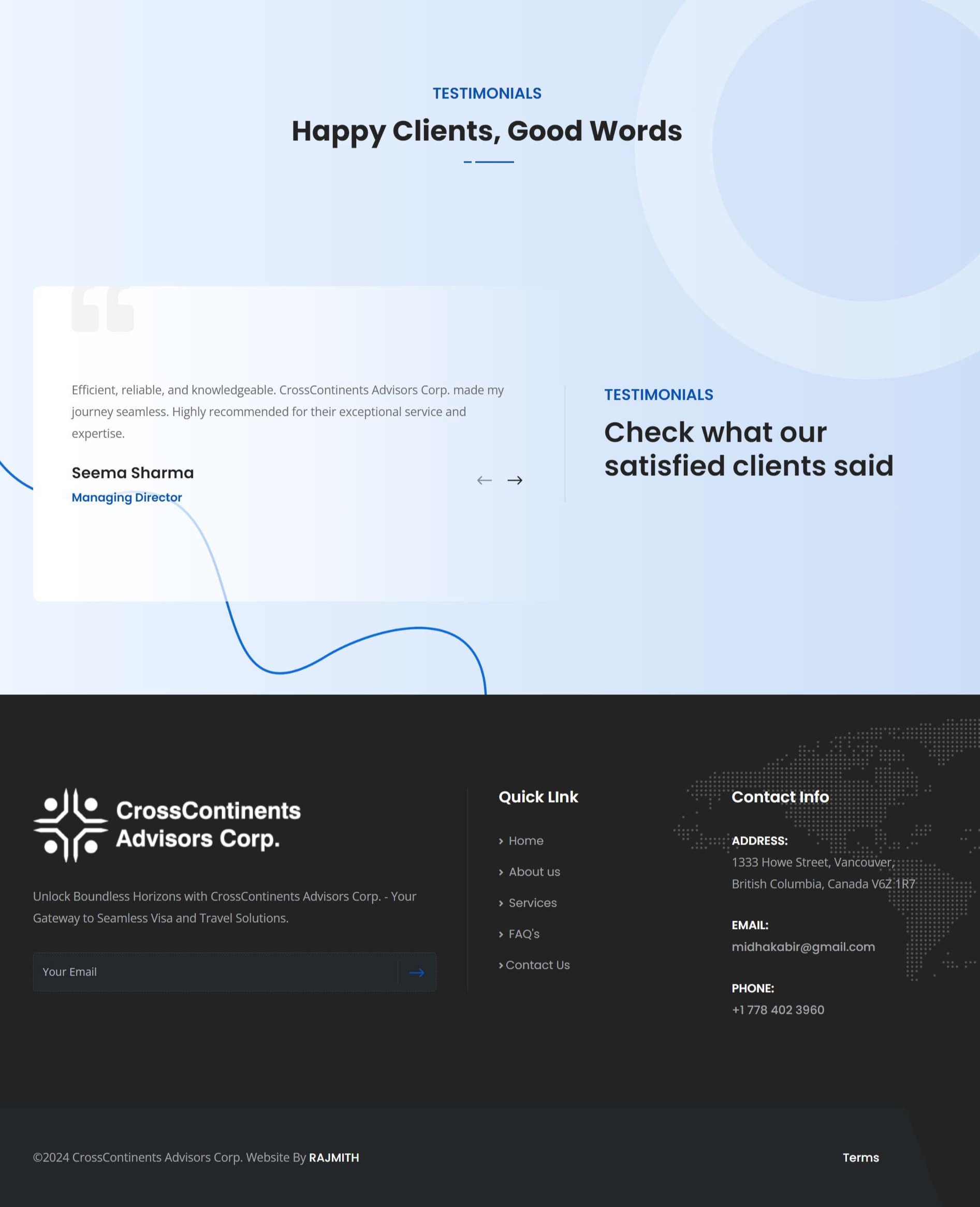 CROSSCONTINENTS ADVISORS